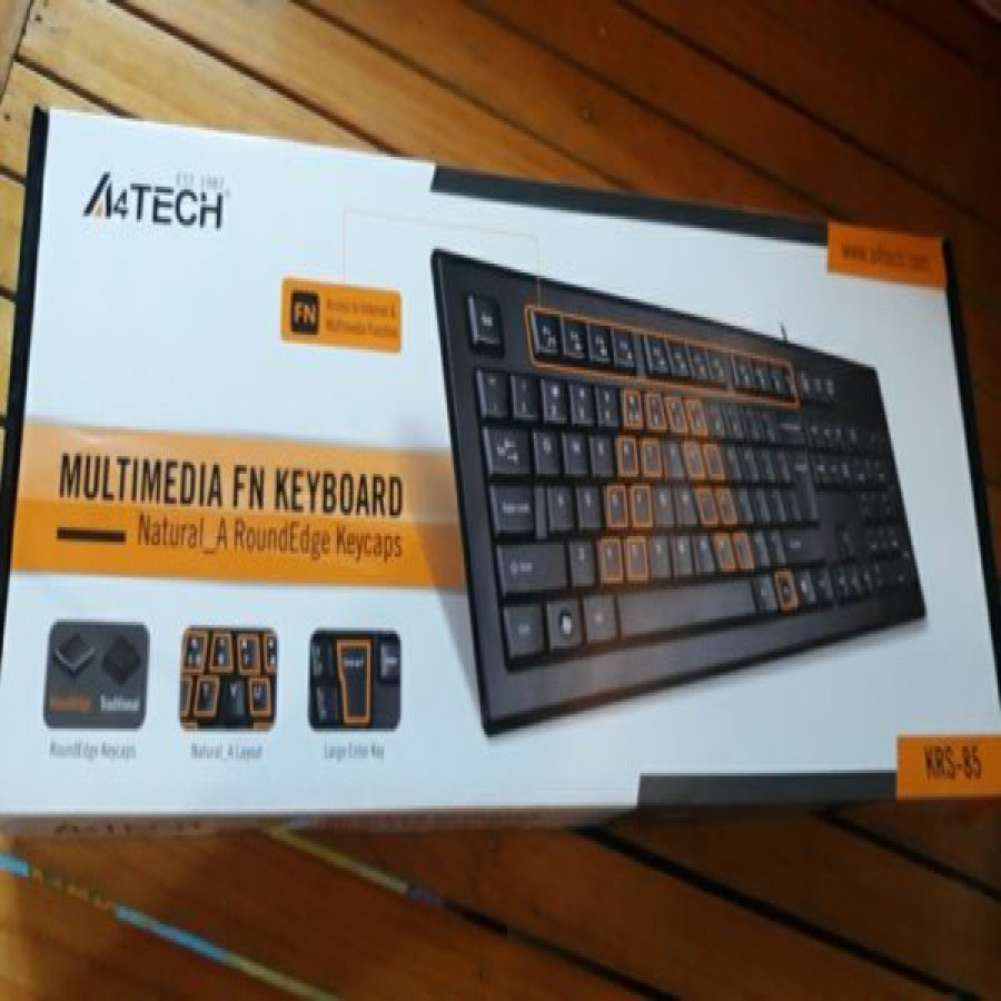 A4TECH KRS-85 USB Keyboard with Bangla Font - Shopper Bangladesh