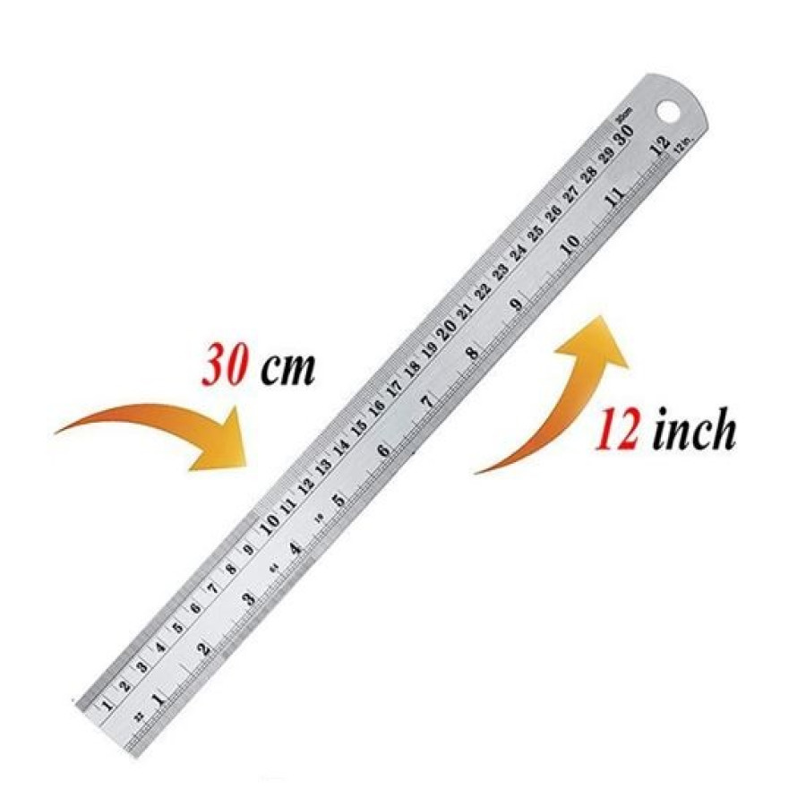 Stainless Steel Scale/Ruler - 12inch - Shopper Bangladesh